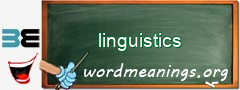 WordMeaning blackboard for linguistics